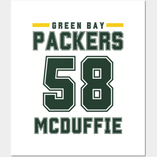 Green Bay Packers Football MCDUFFIE 58 Green bay packers Posters and Art